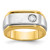 14k Two-tone IBGoodman Men's Polished and Satin 1/4 carat Diamond Complete Ring - B5-389C9875-3901