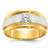 14k Two-tone IBGoodman Men's Polished and Satin 1/4 carat Diamond Complete Ring - B5-7C0650AC-3076