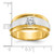 14k Two-tone IBGoodman Men's Polished and Satin 1/4 carat Diamond Complete Ring - B5-7C0650AC-3076