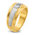 14k Two-tone IBGoodman Men's Polished and Satin 1/4 carat Diamond Complete Ring - B5-7C0650AC-3076