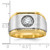 14k Two-tone IBGoodman Men's Polished and Satin 1ct carat Diamond Complete Ring