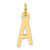 14k  Slanted Block Letter A Initial Charm
