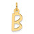 14k  Slanted Block Letter B Initial Charm