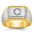 14k Two-tone IBGoodman Men's Polished and Satin Diamond Ring Mounting - B5-9EB532FC-1317