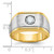 14k Two-tone IBGoodman Men's Polished and Satin Diamond Ring Mounting - B5-9EB532FC-1317