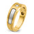 14k Two-tone IBGoodman Men's Polished and Satin Diamond Ring Mounting - B6-1AA9AE34-6274