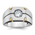 14k Two-tone IBGoodman Men's Polished and Satin Diamond Ring Mounting - B6-6ABCEA04-3943