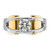 14k Two-tone IBGoodman Men's Polished and Satin Ring Mounting