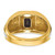 14k Two-tone IBGoodman Men's Satin Onyx and Diamond Complete Ring