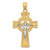 14k Two-tone INRI Celtic Crucifix Pendant