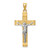 14k Two-tone INRI Crucifix Pendant - D3-1157DBE8-1085
