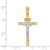 14K Two-tone INRI Crucifix Pendant - D3-E97F9671-6407
