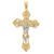 14k Two-tone INRI Fleur De Lis Crucifix Pendant - C2-0ACBD9D6-4383