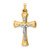 14k Two-tone INRI Hollow Crucifix Pendant - XR-79EA87F9-2311