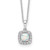 10k White Gold 1/4 carat Lab Grown Diamond VS/SI+ G+ and Created Opal Complete 18 inch Pendant Necklace
