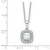 10k White Gold 1/4 carat Lab Grown Diamond VS/SI+ G+ and Created Opal Complete 18 inch Pendant Necklace