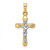 14k Two-tone INRI Hollow Crucifix Pendant - XR-CB98730B-6610