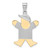 14k Two-Tone Large Boy with Hat on Right Engravable Charm - XK-9E23F34B-3720