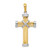 14k Two-tone Latin Cross Pendant - CG-6139EDC8-5408