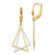 14k Two-tone Leverback Drop Earrings