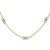 14K Two-tone Linked and Beaded Circles 3-Station 16 inch Necklace Plus 2 inch Extender