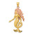 14k Two-Tone Mermaid Charm