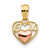14k Two-tone Mini I LOVE U Charm