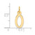 14K  Slanted Block Letter O Initial Charm