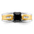 14k Two-tone Onyx and Diamond Mens Ring - RM-740BEC84-8706