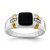 14k Two-tone Onyx and Diamond Mens Ring - RM-9CC38B37-2945
