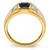 14k Two-tone Onyx and Diamond Mens Ring - RM-DE2F2AAE-5709