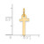 14K  Slanted Block Letter T Initial Charm