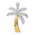 14k Two-tone Palm Tree Pendant - K4-EA13D228-1964