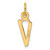 14K  Slanted Block Letter V Initial Charm