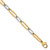 14k Two-tone Polished 5.75mm Fancy Long Link 7.5 inch Bracelet