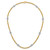 14k Two-tone Polished 6.5mm Fancy Cable Chain and Filigree Oval 18 inch Necklace