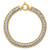 14k Two-tone Polished 7.5mm Lightweight Fancy Woven Link 7.5 inch Bracelet