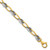14k Two-tone Polished 7mm Fancy Oval Chain 7.5 inch Bracelet
