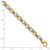 14k Two-tone Polished 7mm Oval Link 7.25 inch Bracelet