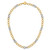 14k Two-tone Polished 9.75mm Fancy Circle Cable Chain 18 inch Necklace