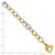 14k Two-tone Polished 9.75mm Fancy Circle Cable Chain 7.5 inch Bracelet