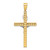 14K Two-tone Polished and Diamond-cut Crucifix Pendant - C4-3DA18D1B-3030