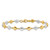 14K Two-tone Polished and Diamond-cut Puffed Beads 7.75 inch Bracelet
