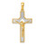14k Two-tone Polished and Satin Crucifix With Square Cut Out Pendant