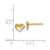 14k Two-tone Polished and Satin Heart Post Earrings