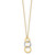 14k Two-tone Polished and Textured 3-Circle Dangle 17 inch Necklace