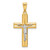 14K Two-tone Polished and Textured Crucifix Pendant - C4-5FD0E88A-1501