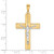 14K Two-tone Polished and Textured Crucifix Pendant - C4-7A109652-1663