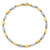 14k Two-tone Polished and Textured Fancy Marquise-shaped Link 7.5 inch Bracelet