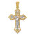 14k Two-tone Polished and Textured Filigree Passion Crucifix Pendant - K1-0AFAE6A1-1934